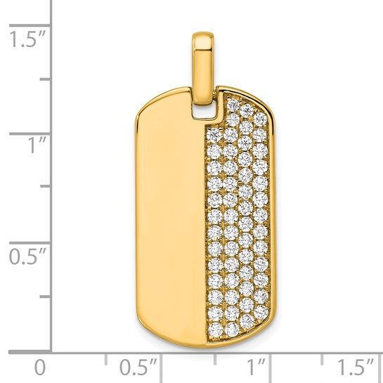 14k Yellow Gold Lab Grown Diamond Pendants