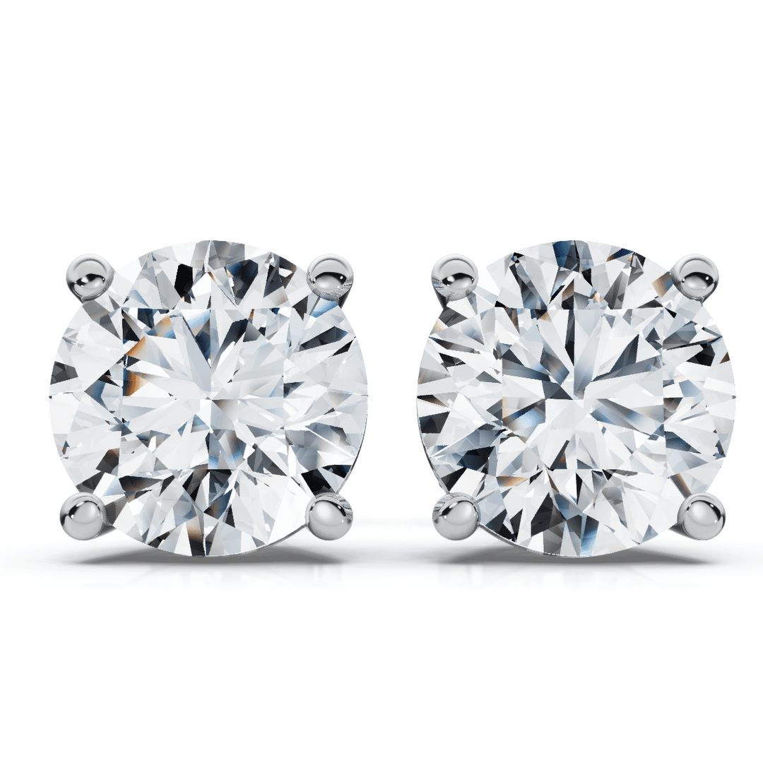 14k White Gold Lab Grown Diamond Earrings 5.09 cttw