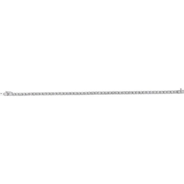 14k White Gold Tennis Diamond Bracelet