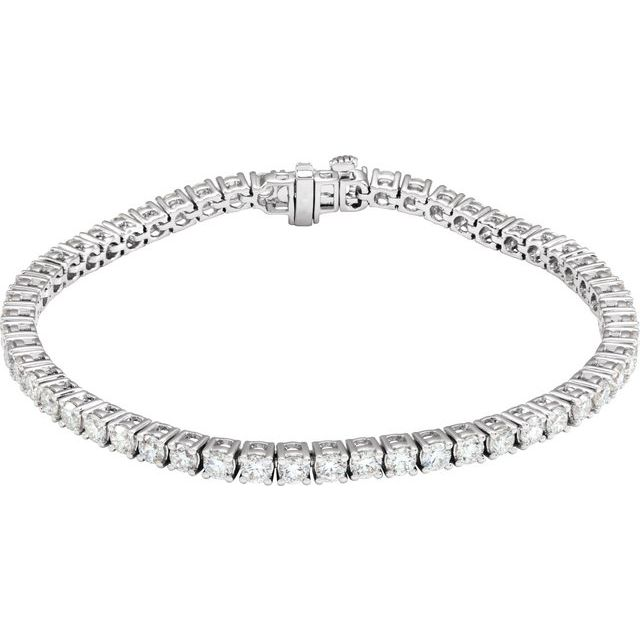 14k White Gold Tennis Diamond Bracelet