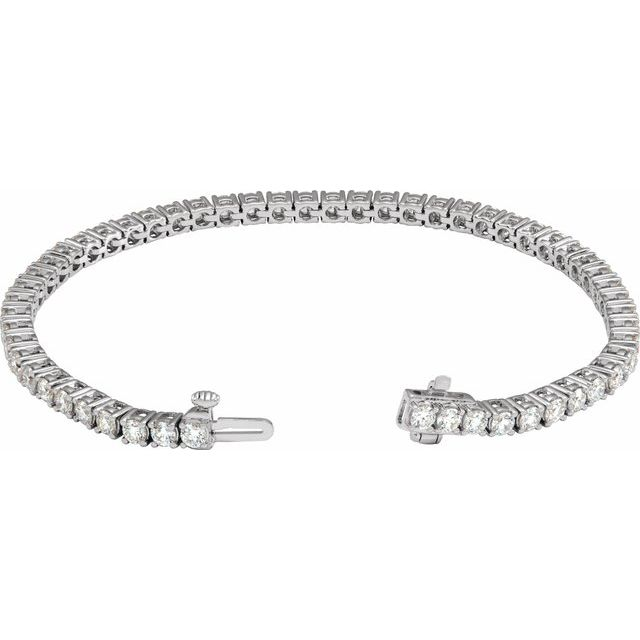 14k White Gold Tennis Diamond Bracelet