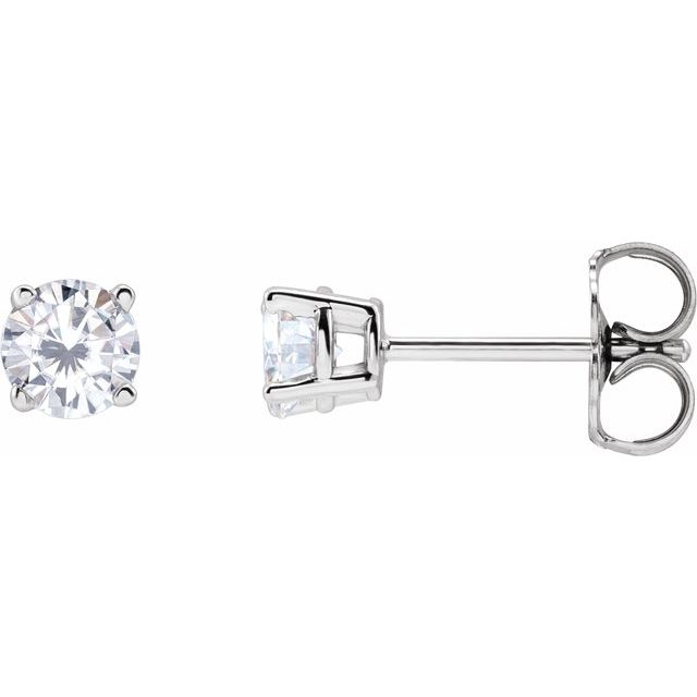 Sterling Silver CZ Stud Earrings