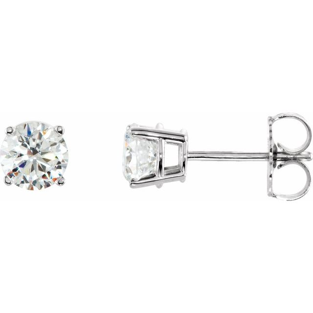 Sterling Silver White Stud Earrings