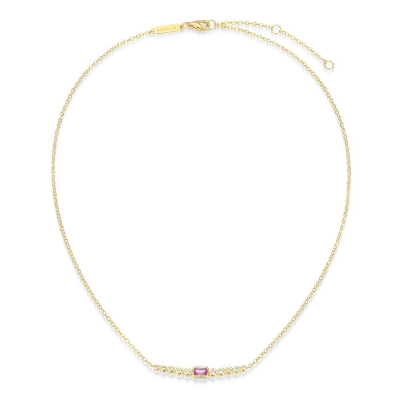 Sterling Silver Lab Sapphire Yellow Silver Necklace