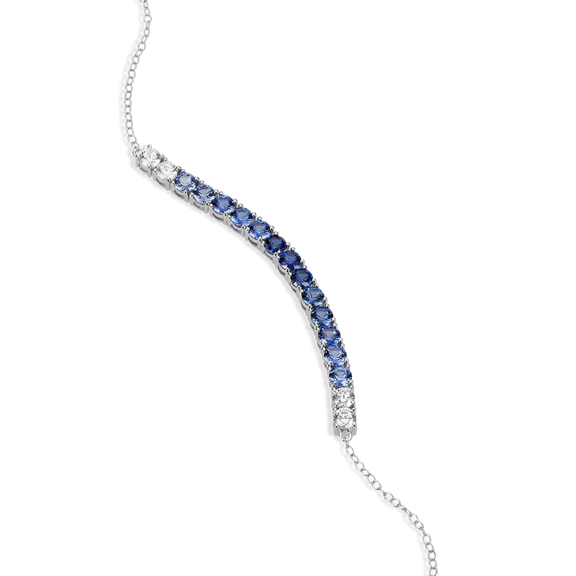 Sterling Silver Sapphire Ombre Bracelet