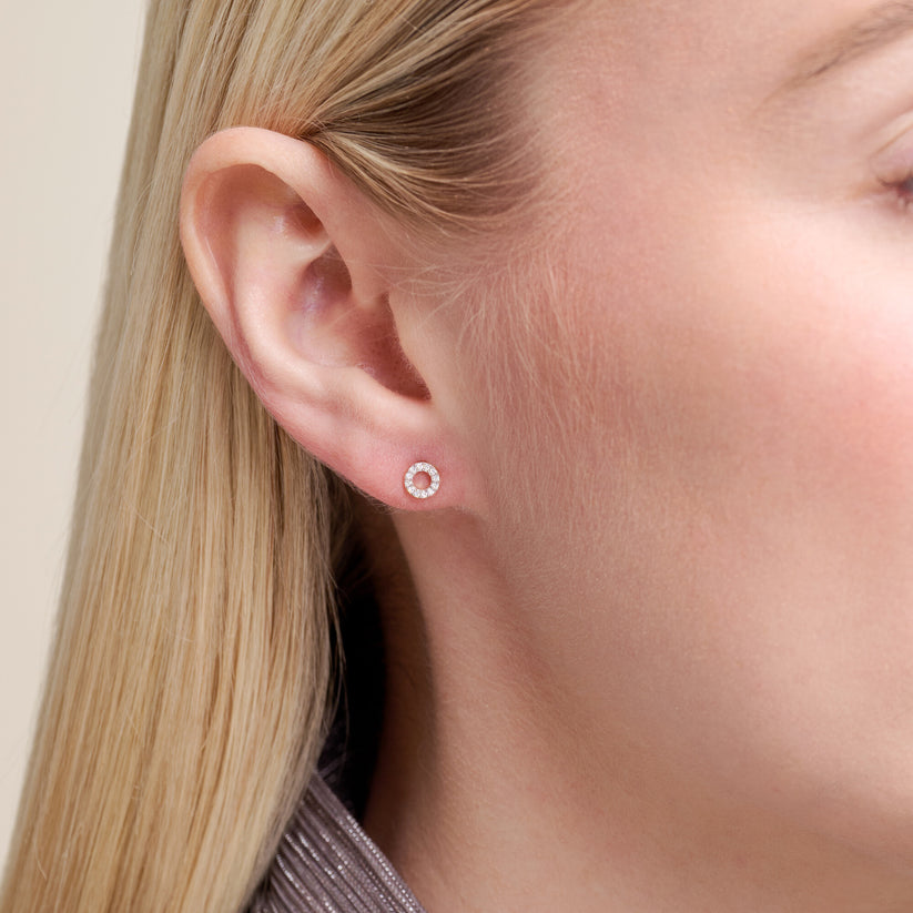 Sterling Silver Yellow XO Earrings