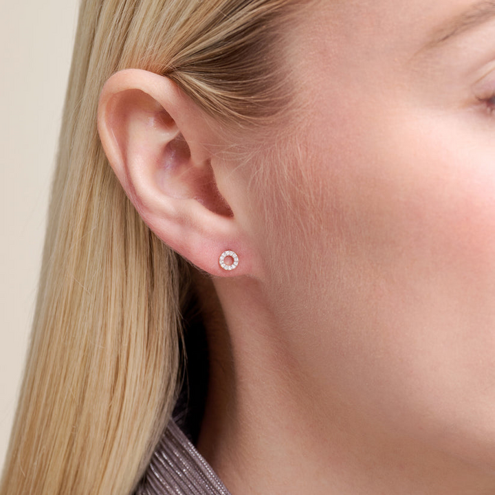 Sterling Silver Yellow XO Earrings