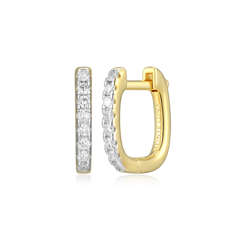 Sterling Silver Yellow Huggies Earrings