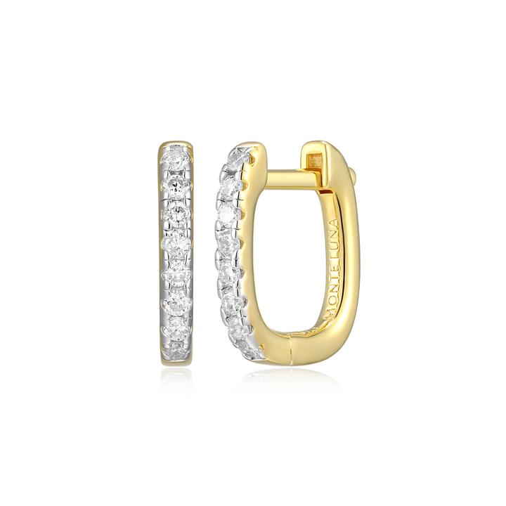 Sterling Silver Yellow Huggies Earrings