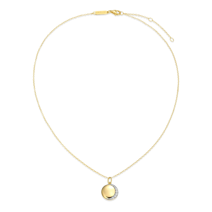 Sterling Silver Yellow Moon Pendant