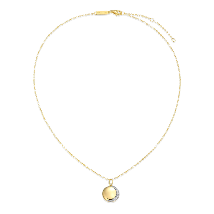 Sterling Silver Yellow Moon Pendant