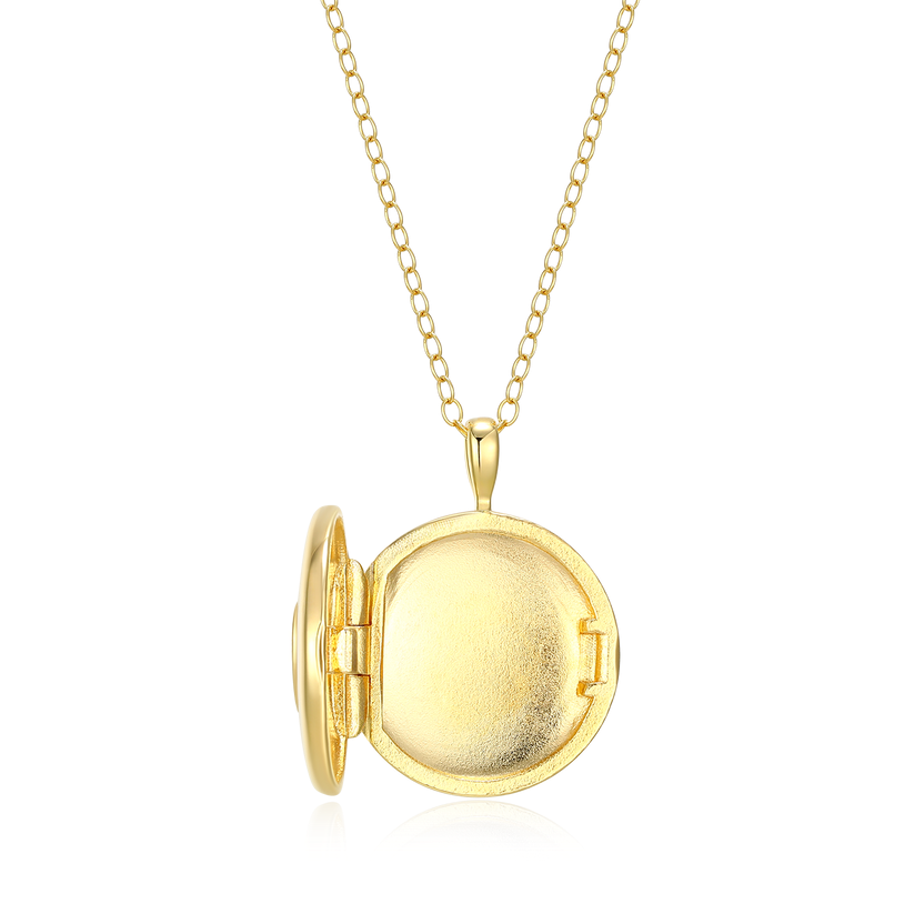 Sterling Silver Yellow Heart Locket Pendant