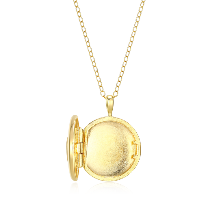 Sterling Silver Yellow Heart Locket Pendant