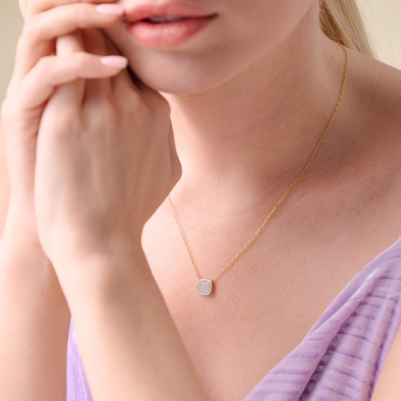 Sterling Silver Yellow Heart Necklace