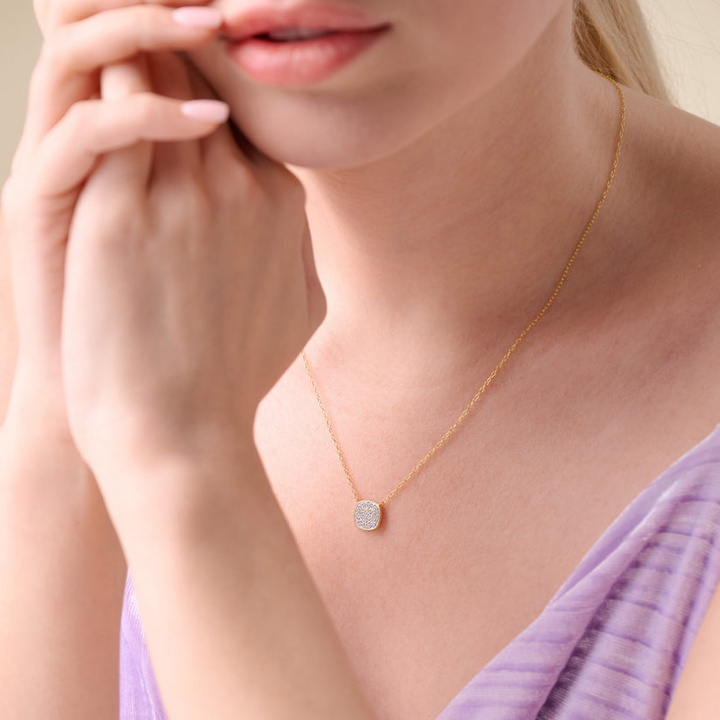 Sterling Silver Yellow Heart Necklace