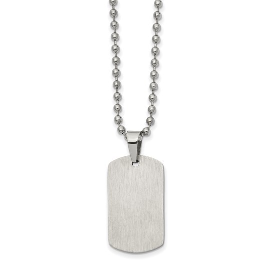 Stainless Steel Dog Tag on Ball Chain