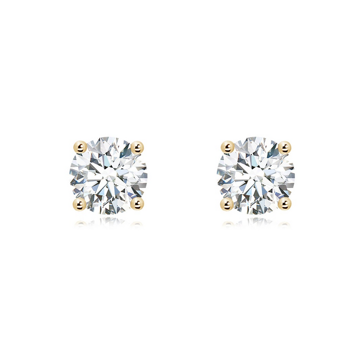 14k Yellow Gold Lab Grown Diamond Earrings 4.12cttw
