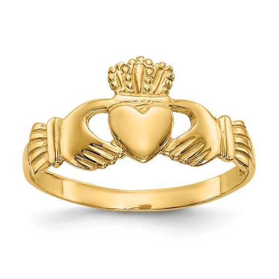 14k Yellow Gold Polished Claddah Ring