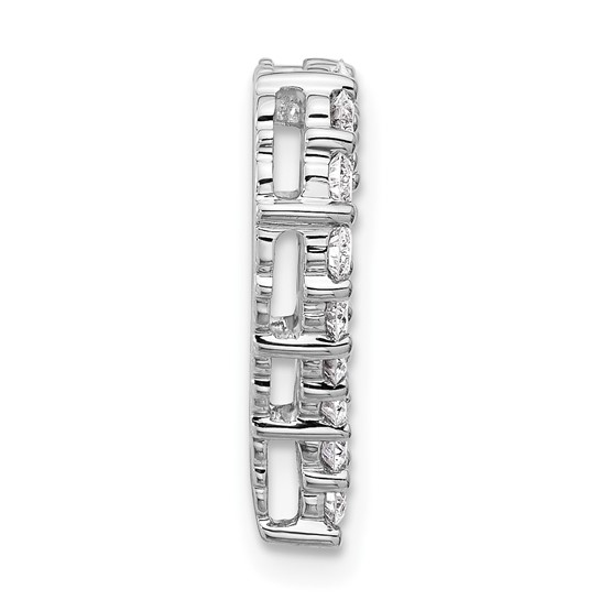 14k White Gold Heart Lab Grown Diamond Pendant