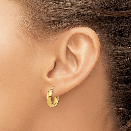 14k Yellow Gold Small Hoop Earrings