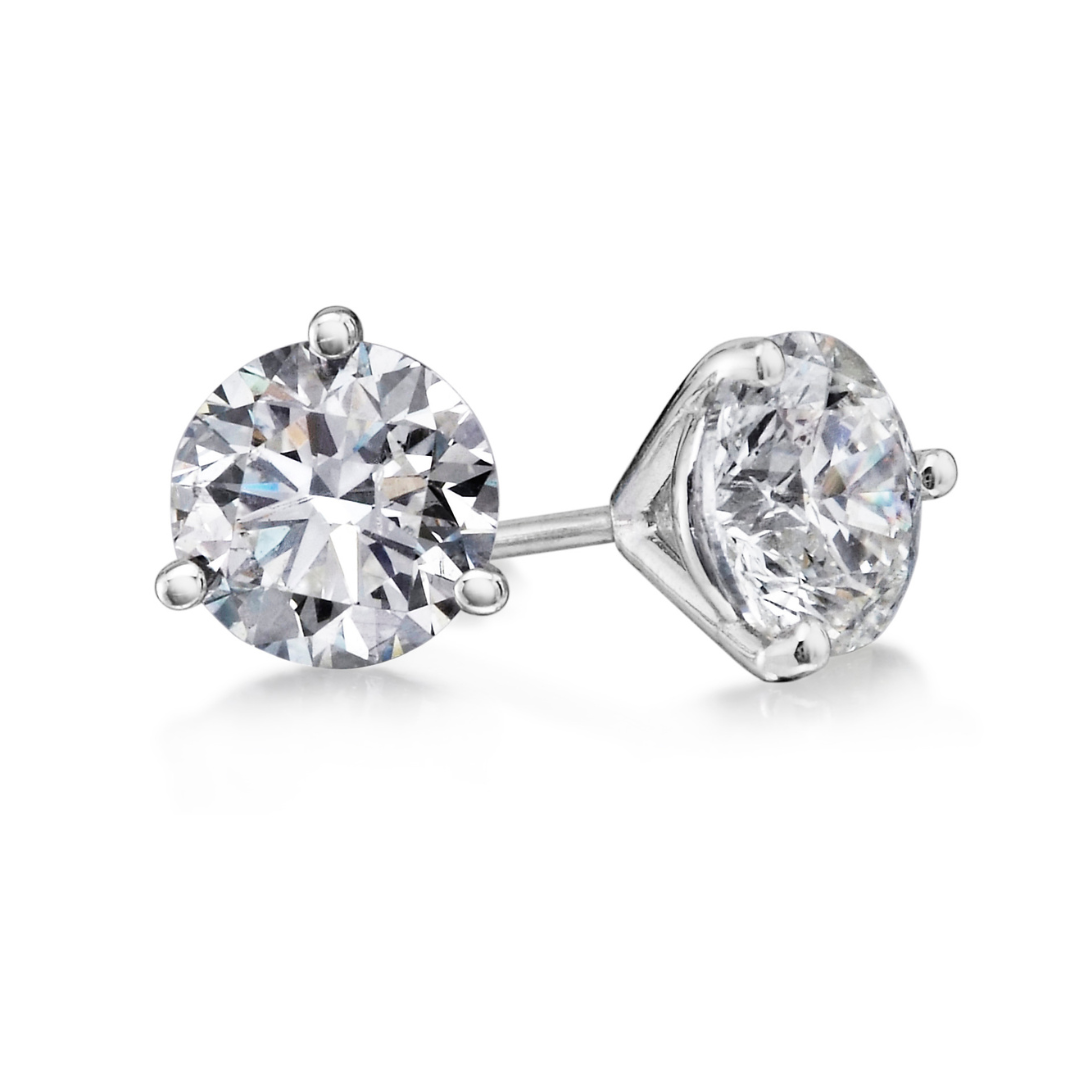 14k White Gold Lab Grown Diamond Earrings 4.13 cttw