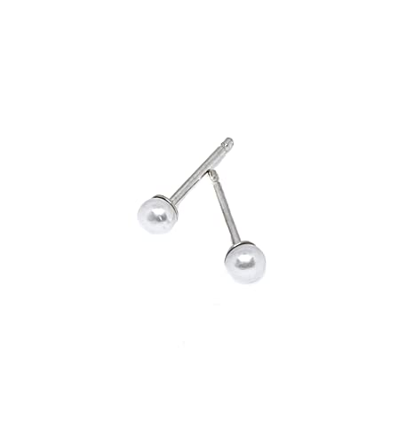 18k Stud 3mm Pearl Earrings