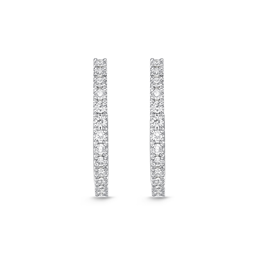 10k White Gold Lab Grown Diamond Earrings 0.50 cttw