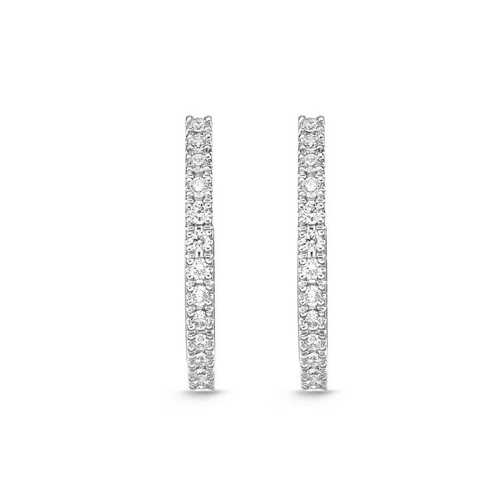 10k White Gold Lab Grown Diamond Earrings 0.50 cttw