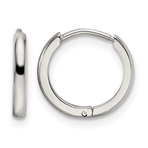 14k White Gold Small Hoop Earrings