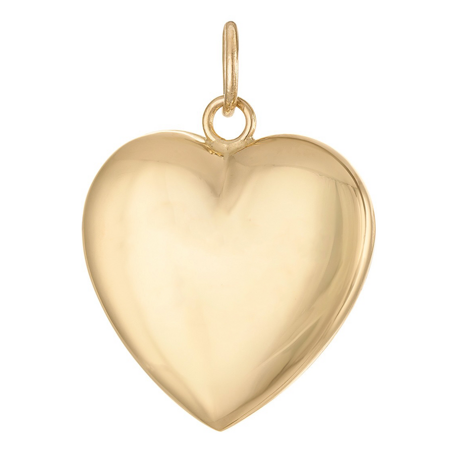 Estate 14k Puffed Heart Charm