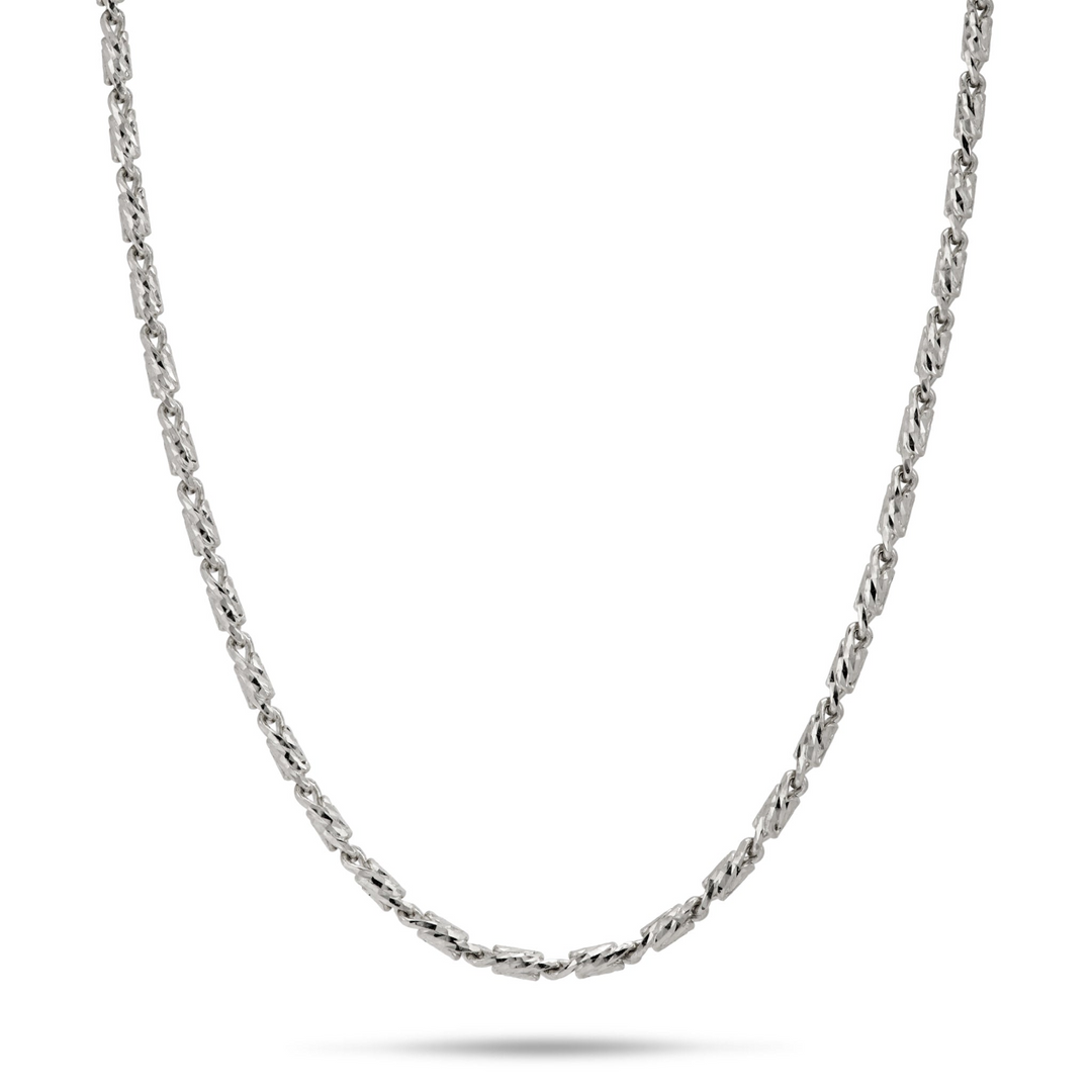 14k White Gold Raso Chain