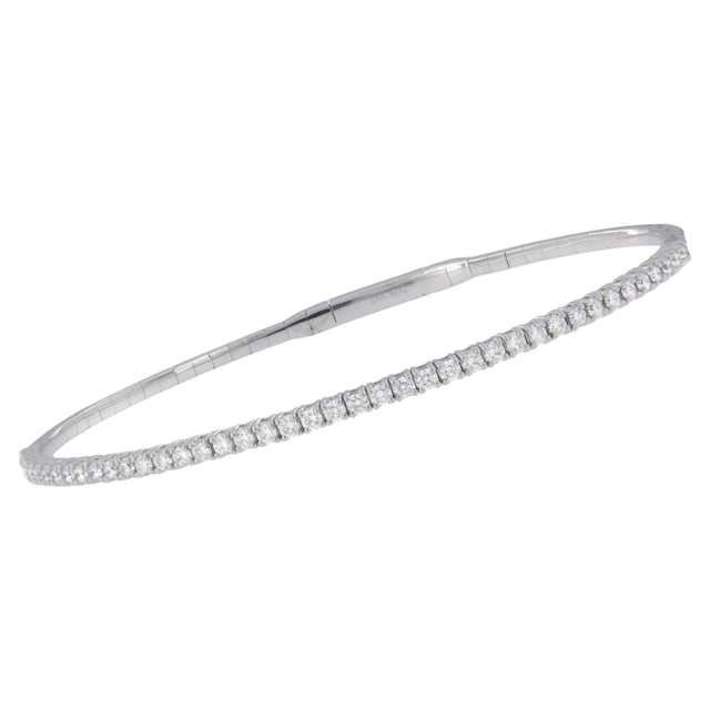 14k White Gold Lab Grown Diamond Bracelet 2.00 cttw