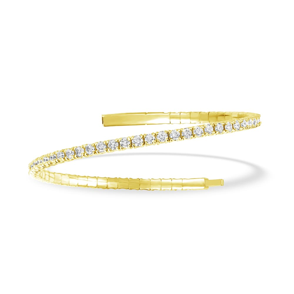 14k Yellow Gold Lab Grown Diamond Bracelet 5.00 cttw