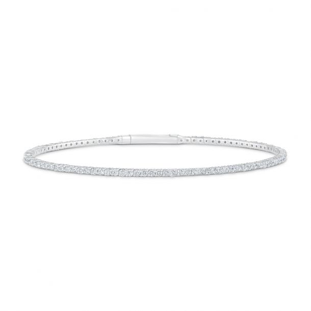 14k White Gold Lab Grown Diamond Bracelet 1.00 cttw