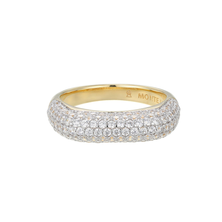 Sterling Silver Square Diamond Ring