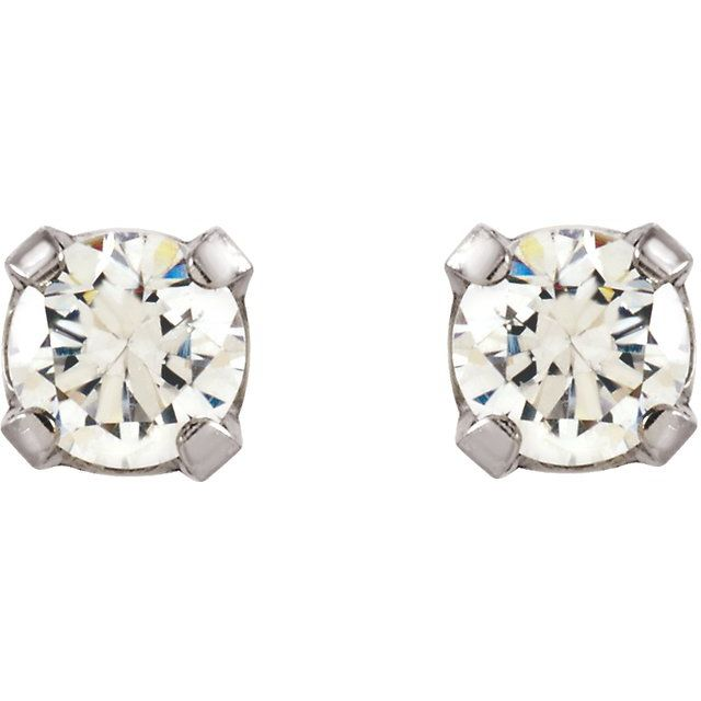 14k Stud Cubic Zirconia Earrings