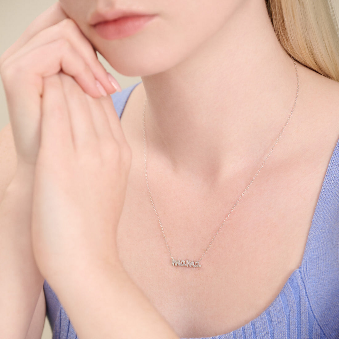 Sterling Silver Mama Necklace