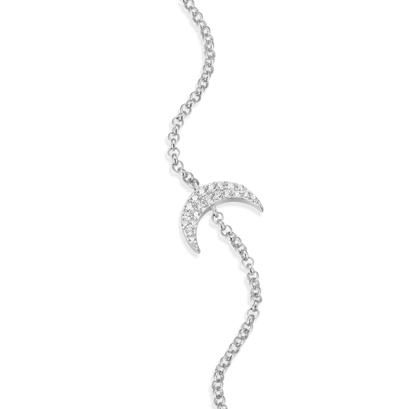 Sterling Silver Moon Bracelet