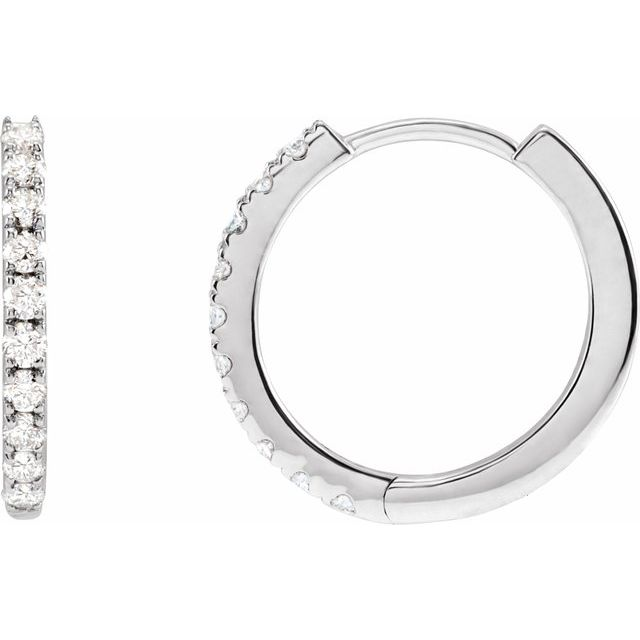 14k White Gold Lab Grown Diamond Earrings 0.25 cttw