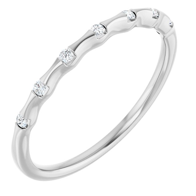 14k White Gold Stackable Lab Grown Diamond Ring