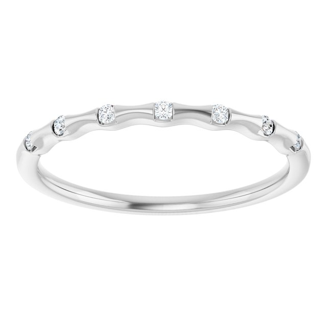14k White Gold Stackable Lab Grown Diamond Ring
