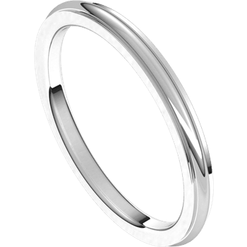 14k White Gold Wedding Band