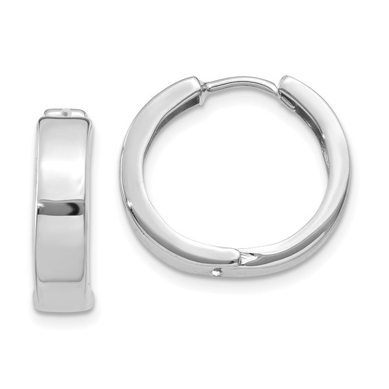 14k White Gold Small Hoop Earrings