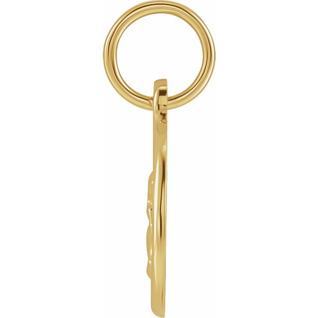 14k Yellow Gold Disc Charm