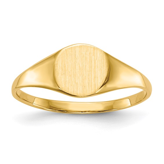 14k Yellow Gold Polished Signet Ring
