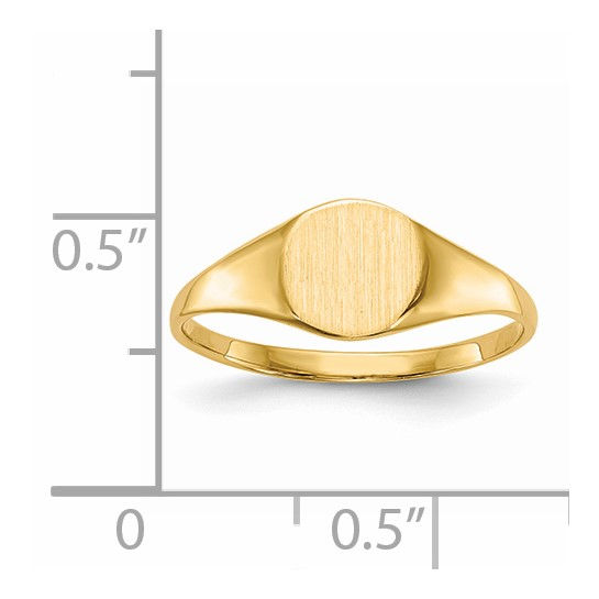 14k Yellow Gold Polished Signet Ring