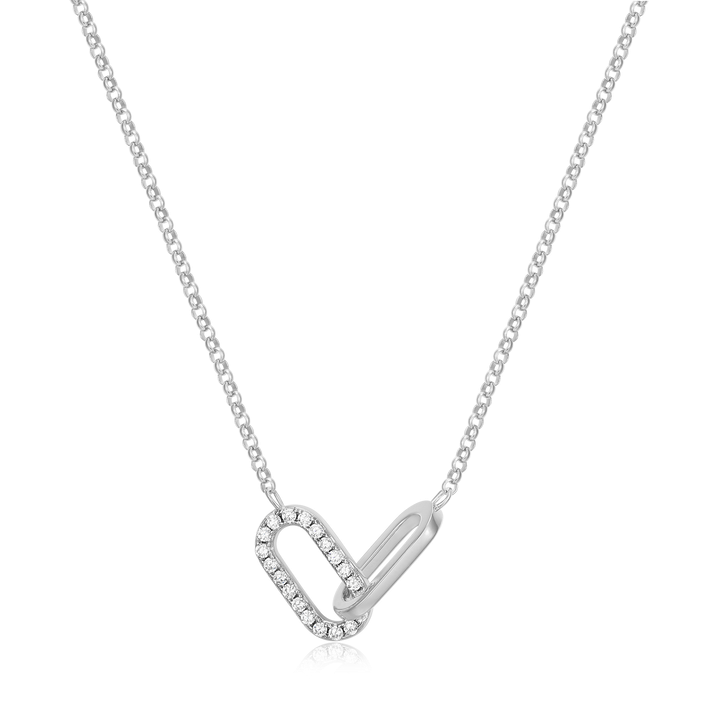 Sterling Silver Paperclip Necklace