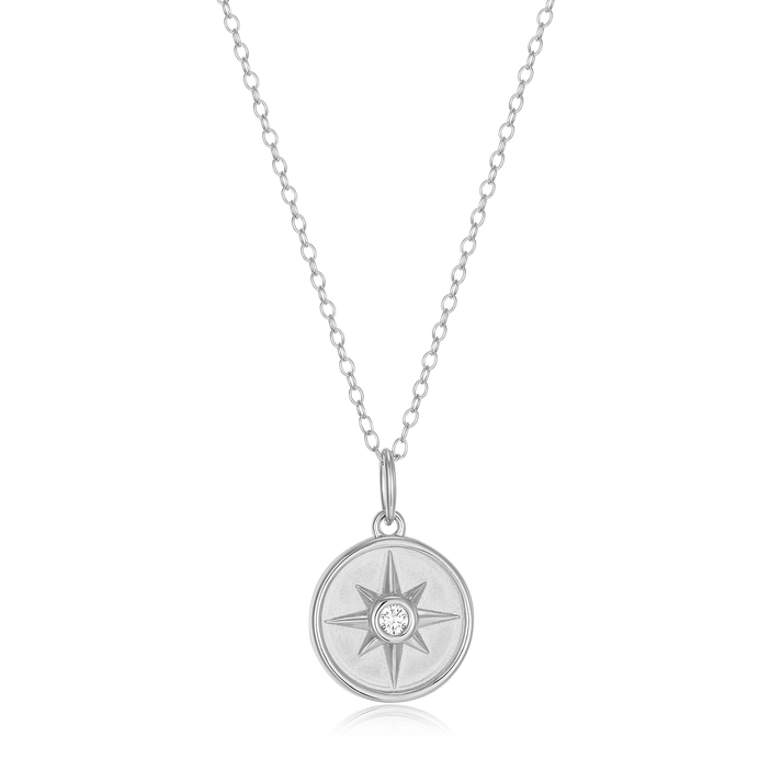 Sterling Silver Compass Pendant