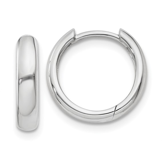 14k White Gold Small Hoop Earrings