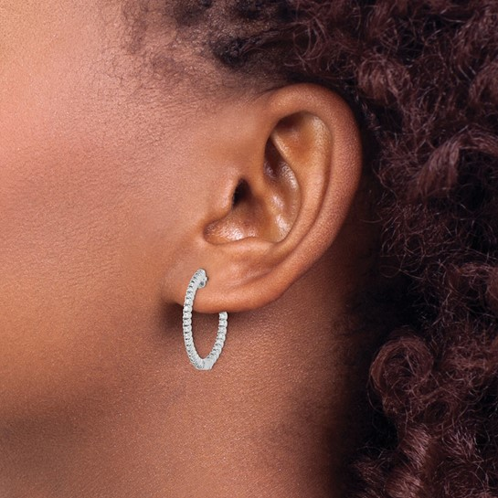 Sterling Silver Medium Hoop Earrings